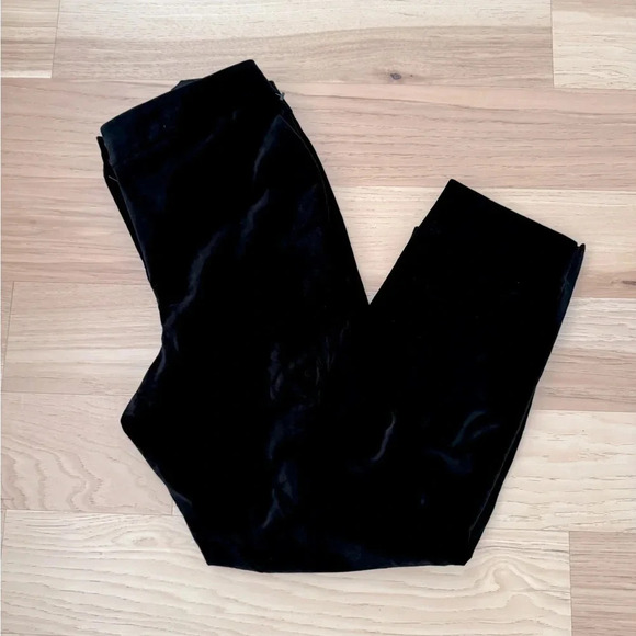 Boden Classic Tapered leg Velvet Pants in black size 10R ankle length - Picture 14 of 14
